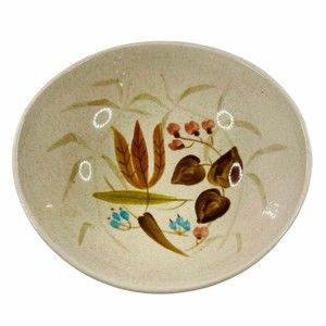 Vintage Red Wing Random Harvest Oval Salad Soup Bowl 349 Hand Painted Decor USA